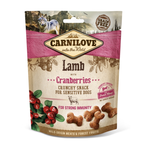 Carnilove Dog Crunchy Snack Lamb&Cranberries - Bárányhús vörösáfonyával 200g